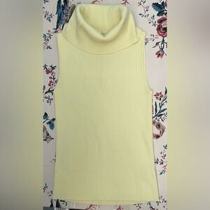 Nine West Yellow Ribbed Turtleneck